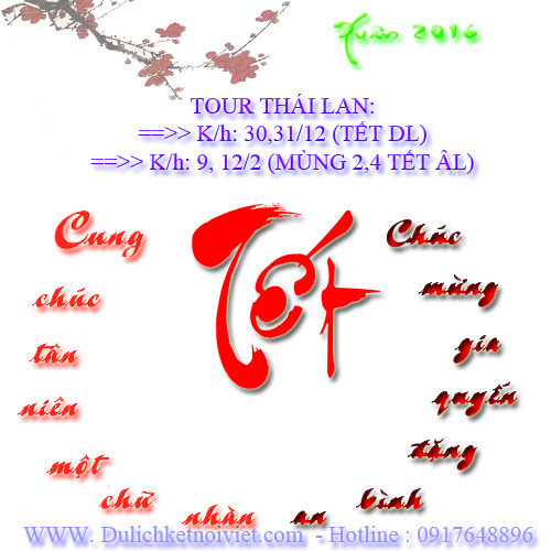 Tour ghep Thai lan tet duong lich,tour thai lan 